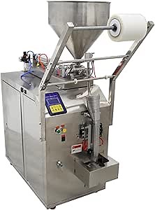 INTSUPERMAI Automatic Liquid Paste Filling Packaging Sealing Machine 10-100ml Stainless Steel Automatic Quantitative Paste Liquid Filling Machine for Shampoo Toothpaste Honey Oil Milk 110V