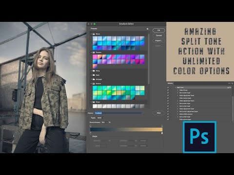 AMAZING Split tone PHOTOSHOP ACTION-variable colors