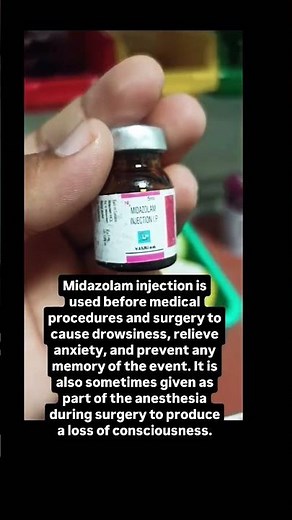 Midazolam injection uses - anesthesia