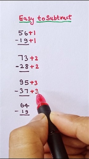 how to subtract any number easily 🔥 #maths #mathematics #subtraction #knowledge #shorts