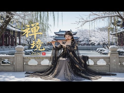 Snowy Chinese Zen Music | Bamboo Flute, Erhu & Guzheng | for work, focus