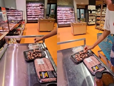 VIDEO: SA woman shares video of herself "stealing" sausage samples