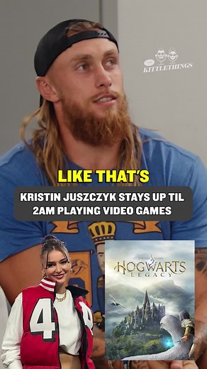 Kristin Juszczyk was LOCKED IN on Hogwarts Legacy 😂🔥 @Kristin Juszczyk @George Kittle @Claire Kittle #49ers #georgekittle #gaming #hogwartslegacy #harrypotter @Wife’d Up Mic’d Up