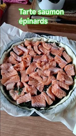 Tarte Saumon épinards. Recette en description 😋