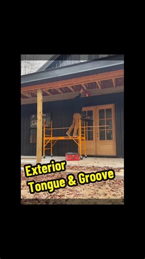 Started a new T&G ceiling on this Barndo wrap-around approach today.