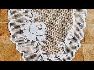How to Make a Gorgeous Filet Crochet Doily:Beginner-Friendly Tutorial/tablecloth runner(Part48)