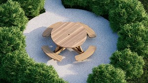 Round Picnic Table DIY Plans – Digital Woodworking Blueprint - Etsy Canada