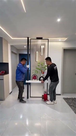 part 98.Luxury Glass Partition with Hidden Table 🔥#shorts #viral