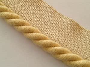 Instabind Rope Style Carpet Binding - Nautical Braided Edging for Home or Boat, 50 ft Roll, 100% Synthetic, Easy DIY Application with Hot Glue Gun, Durable & Reinforces Carpet Edges - Mustard