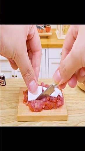 MINIATURE MEATLOAF & SALAD! 🥩 Tiny Cooking Masterpiece #trending
