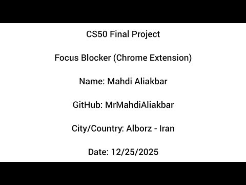 Mahdi Aliakbar - CS50 Final Project