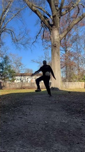 doing some cool soccer / football tricks.