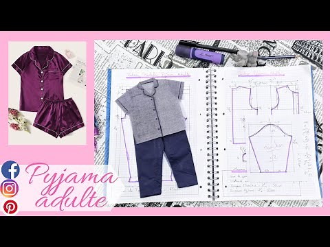 Part 1: Pattern for a modern pajama top 🌷 for adults (women and men) #sewing#fashion#style