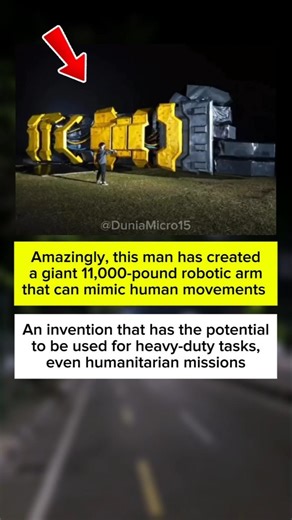 amazing, this man created a giant robotic hand #shorts #short #viral #facts
