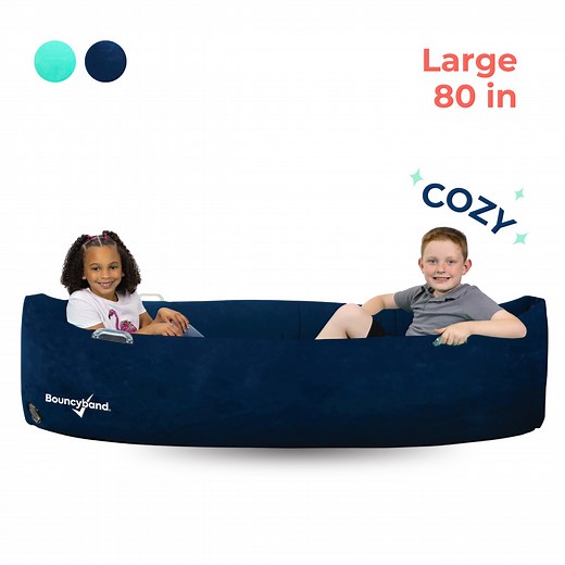 Comfy Hugging Peapod Large 80" for 2-3 Kids by Bouncyband® *Electric P