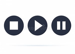 Button Player Icon. Stop Play and Pause Buttons for Web Design. Video Player in a Flat Style Stock Illustration - Illustration of click, active: 135426465