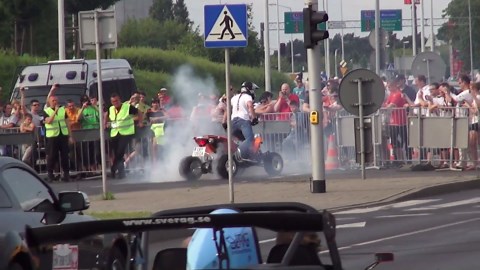 KTM 525 XC Quad – Burnout & Stunt Action