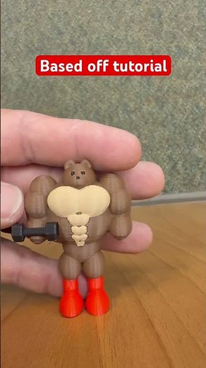 #tinkercad #3dprinting #3dprints #tutorial #3dmodels #3ddesigns #3dprinted #muscle #ikeabear