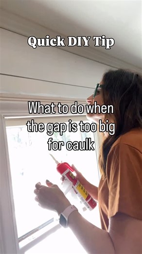 Rita Stapleton | DIY Tutorials & Home Projects on Instagram: "Here’s your quick DIY tip: If you’ve ever had a gap that’s too big to fill with caulk, you need this—backer rod. It’s a foam filler that comes in different diameters and it’s meant to be inserted into gaps cracks and joints to give your sealant something to sit on Not only does it fill the gap, but you waste less product and have a cleaner seal This trick works for baseboards, trim, windows, doors… anywhere you’ve got larger gaps that