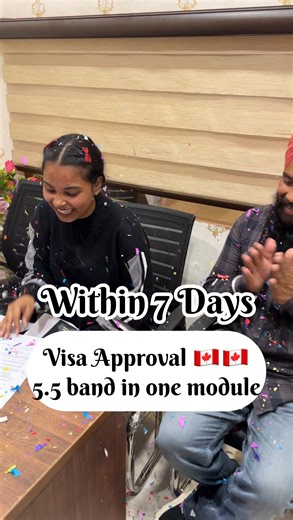 Aryans Academy on Instagram: "Congrats for getting student visa of canada. After 5.5 band in one module. Visa Approval Within 7 days . Contact us now -90417-90419 , 9872299310 ,9026090261 Apply with zero fees ✅ Pay all tuition fees after visa ✅ Apply with 4.5 band in one module ✅ Apply with 60 pte score ✅ Gap acceptable ✅"