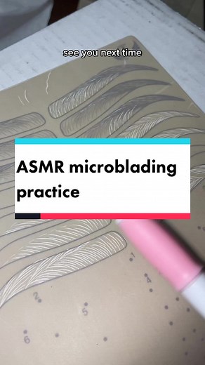 Replying to @olivia_brooke20 so satisfying #microblading #learninghowtomicroblade #practicingmicroblading #microbladingeyebrows #permenantmakeup
