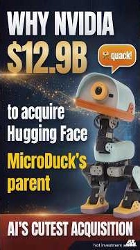 NVIDIA Agrees to Acquire MicroDuck's perent - Hugging Face for $12.9 B #ai #investing #robot #tech