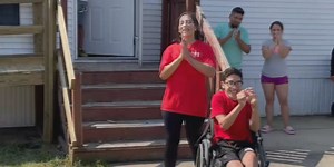 Lippert volunteers build wheelchair ramp for teen boy