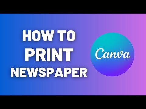 How to Print a Newspaper in Canva (Step-by-Step Tutorial)