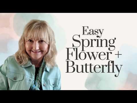 Paint a Butterfly on a Flower - Beginner Watercolor Tutorial | First Day of Spring