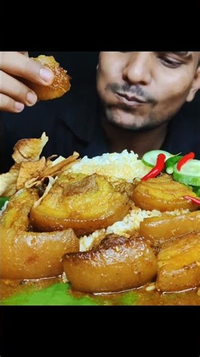 ASMR : Eating Spicy 🔥 Pork Curry, 🥵 With Rice, 😋 Salad 🥗 || ASMRSHOW || MUKBANG ||