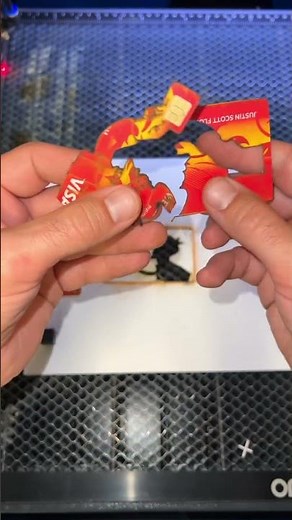 Custom cartoon credit card chip cut-out works to pay!