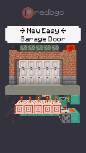 New Simple Garage Door Design in Minecraft