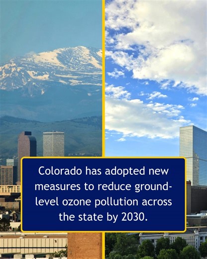 Colorado is taking another big step to protect the air we breathe. Our latest actions will cut ozone-forming emissions from certain oil and gas operations in half by 2030, compared to 2017. Reducing ozone pollution is a vital part of our work to protect Coloradans’ health and the environment. Learn more: https://cdphe.colorado.gov/press-release/colorado-strengthens-air-quality-standards-to-drive-50-reduction-in-ozone-forming | Colorado Department of Public Health and Environment