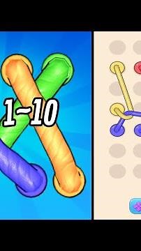 🏅 TANGLE ROPE 3D 🤪 Level 1~10 🧩 Gameplay Walkthrough