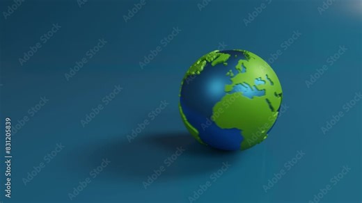 Concept ecology, Sustainable development and ESG icon for environment social, governance and business cooperation. Saving the green planet. Alternative energy sources. 4k motion loop. 3d animation