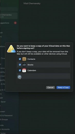 Sign out of Apple ID on Mac
