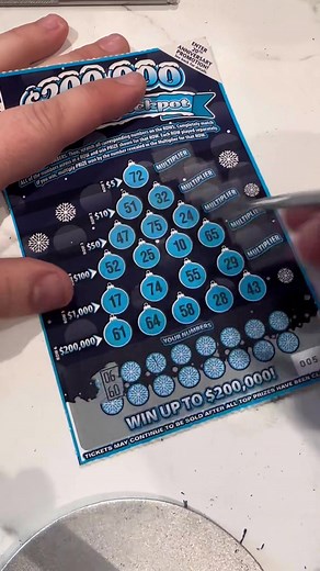 Lottery Scratch Card Scratching Demonstration