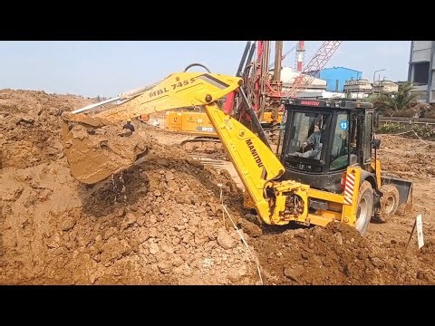 New Manitou 745 5 Jcb Backhoe Loader Working Video || Jcb mad work video 🥳