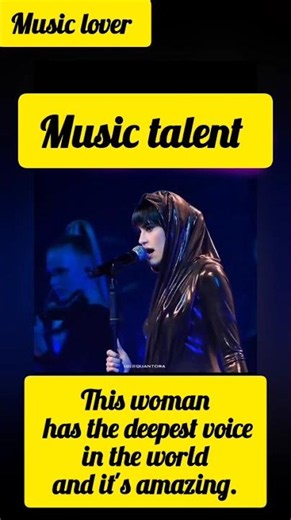 This woman has the deepest voice in the world and it's amazing.#musicyoutube #youtube_music #talent