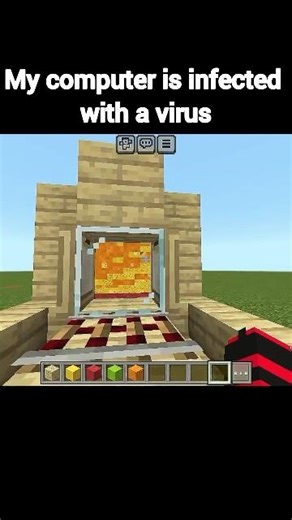 Minecraft my computer infected by virus 🤣🥀🔥 #minecraft #shorts