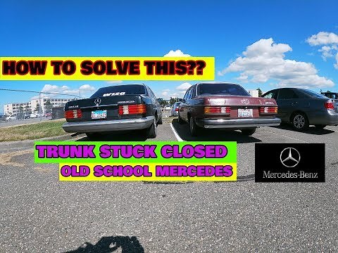MERCEDES W123 TRUNK STUCK CLOSED. NO KEY. HOW TO OPEN IT?