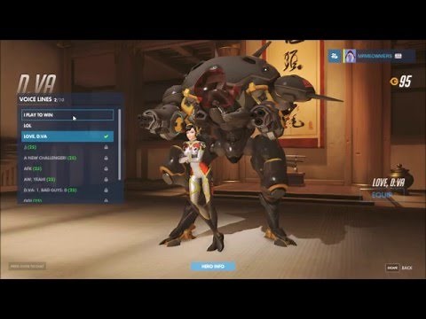 Overwatch - D.Va's voices English/Korean/Japanese/Mandarin