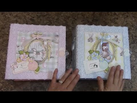 PART 1 TUTORIAL 8X8 BABY ALBUM - BOY OR GIRL DESIGNS BY SHELLIE