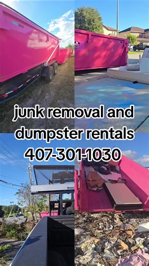 🩷 Need a dumpster or junk removed? Pink It Up Dumpsters proudly serves orange county and Osceola-Orlando, Kissimmee & St. Cloud ✔ 15-Yard Dumpsters ✔ Junk Removal ✔ Fast & Local Call or text 📞 407-301-1030 #PinkItUpDumpsters #DumpsterRental #junkremoval
