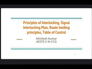 Principles of Interlocking, Signal Interlocking Plan, Route Holding Principles, TOC | Part -2 | S&T