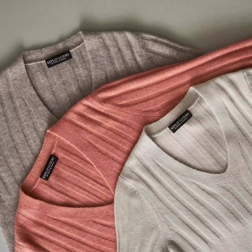 1.1K views · 69 reactions | Our ribbed cashmere sweaters are ideal for bringing luxury to your everyday life. Combining a modern cut and contemporary rib textures, these sweaters will be your perfect companion for the coming season.⁠ repeatcashmere.com #repeatcashmere #newcollection #newcollection2020 #newarrivals #ss20 #knitwear #softknits #cashmereknits #ribbedknits #cashmere #cashmeresweater #texturedknit #sweaterweather #cosy #softsweaters #newhues | REPEAT cashmere | Facebook
