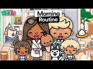Morning Routine In Our NEW HOUSE 🌤️ (EP 16) | Toca Life World Family RP 🌍