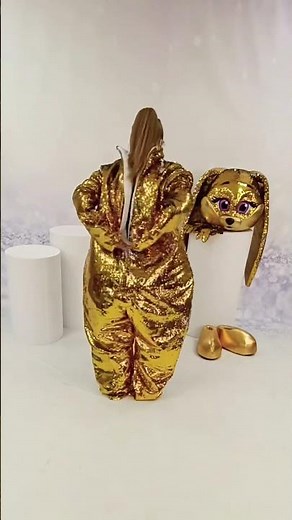 Gold Rabbit Mascot Costume 🐇✨ | Custom Luxury Character Design #mascotcostume #carnivalmascot