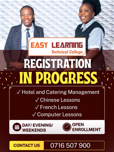 #creatorsearchinsights 🔥🔥 REGISTRATION IN PROGRESS 🔥 Certificate in Hotel and Catering Management 🔥 Certificate Computer Operations 🔥 CHINESE and FRENCH Lessons 🔥 Till Operating Lessons 🏨Address:* Equity House Rezende Harare (UZ RANK) 2nd Floor, Room 206 Contact Us: 📱0716507900 #fypシ゚viralシ #2026Goals #Zimbabwe #hilightseveryonefollowers2026