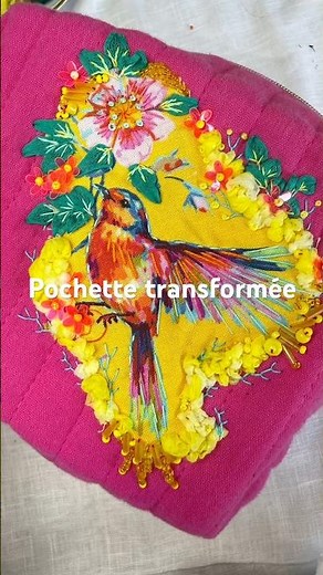Broderie créative : une vraie récré pour transformer une simple pochette ✨